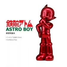 HUNG HING TOYS HHTOYS Astro Boy Wave Arms Open Eyes Metal Red PVC Figure H13.5CM