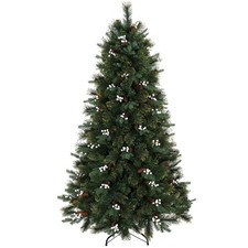 HOMCOM 6ft Artificial Christmas Tree, Fir Hinged Xmas Tree with 716 Branch Tips