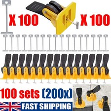 100X Floor Wall Tile Levelling System Leveler Tools Kit Reusable Construction