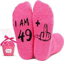 HAPPYPOP 50TH Birthday Gifts Ideas - 50 Year Old Gift Socks for Women Men Fri...