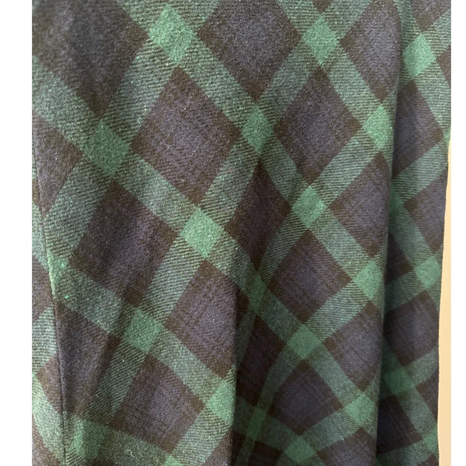 Vermont Country Store Tartán Vacaciones Falda Midi a Cuadros Talla S Mezcla de Lana Acampanada  Foto 2 de 4