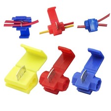 125 Solderless Quick Splice Snap Wire Connector, 50 pcs red 22 Through 18 Gauge,