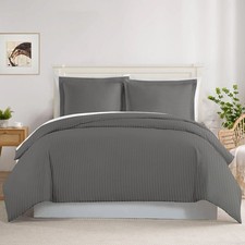 Duvet Cover Set with Zipper Closure Corner Ties Pillow Shams 100 Cotton
