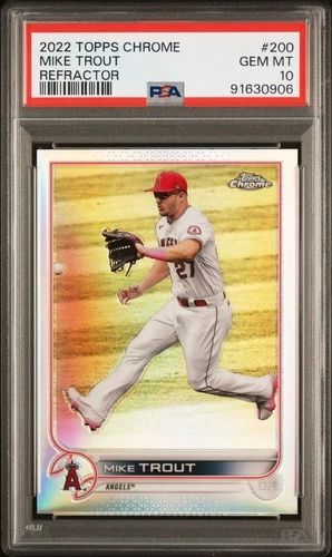 2022 Topps Chrome #200 Mike Trout Refractor PSA 10