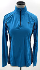 Ariat Tek Heat Series 1/4 Zip Womens Blue Base Layer Pullover "Devon Horse Show"