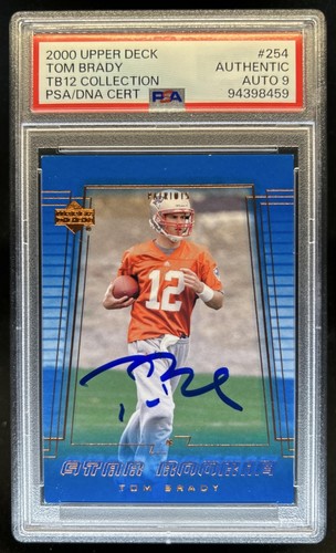 2000 Upper Deck Tom Brady TB12 Rookie RC #254 Patriots PSA Auto Autograph 9