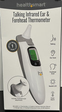 HealthSmart Talking Infrared Ear  Forehead Thermometer Instant Scan NEW