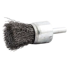 GRAINGER APPROVED 66252838583 End Brush,Shank 1/4",Wire 0.008" dia. 443M69