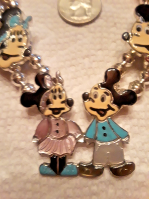 Zuni ANDREA L. SHIRLEY Disney Mickey Mouse Squash Blossom Necklace