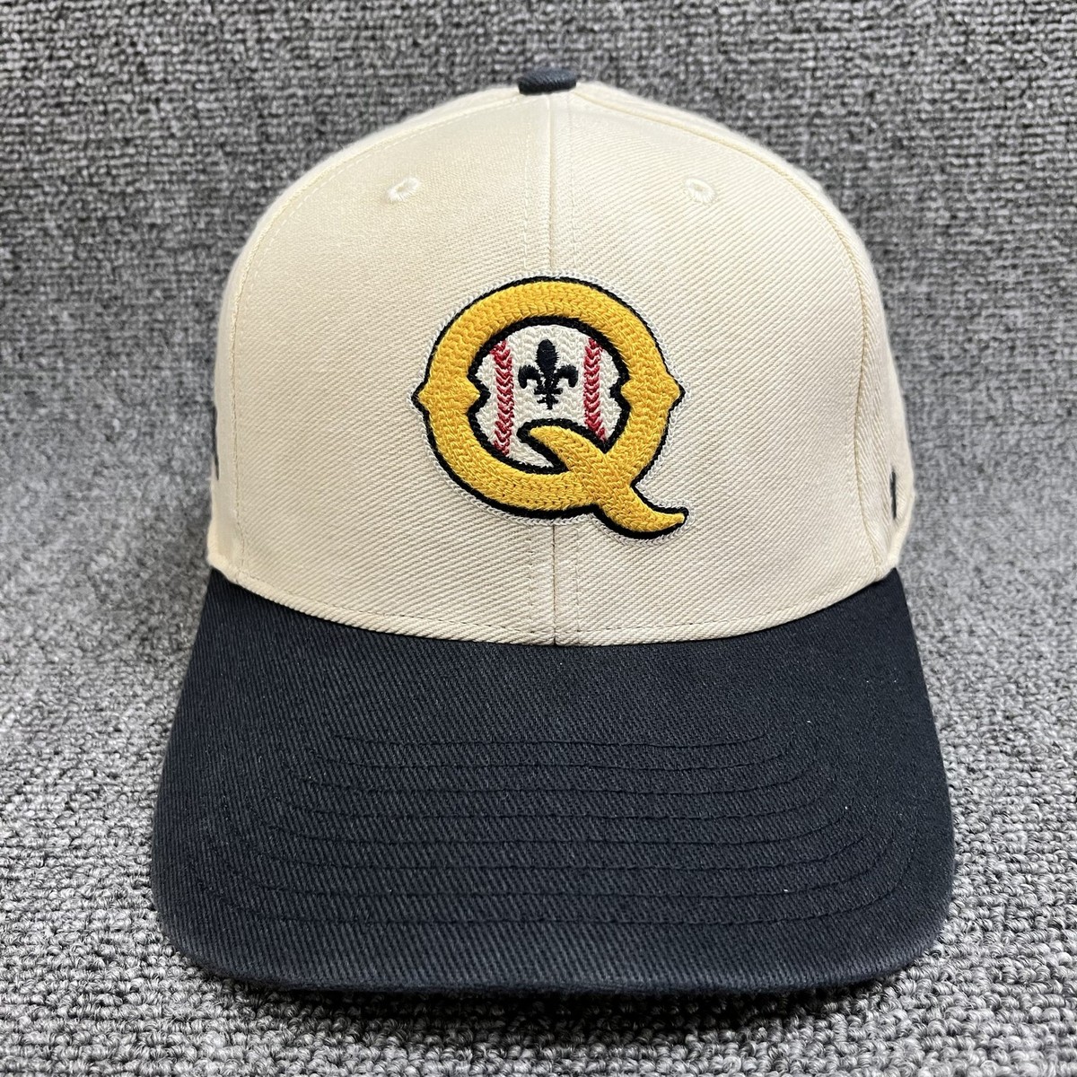 New '47 Brand Québec Capitales Baseball Cap Snapback Hat Cream Navy