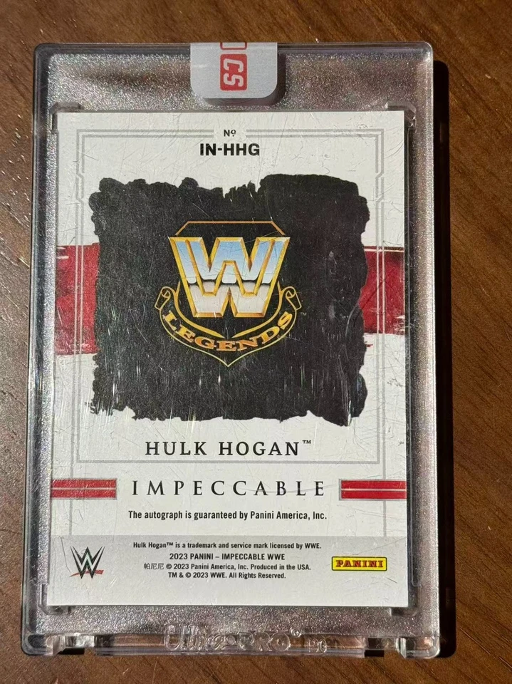 2023 Panini IMPECCABLE WWE HULK HOGAN  INDELIBLE INK ON-CARD AUTO /75 - Image 2 of 2