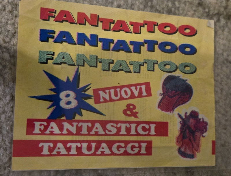 1970'S FANTATTOO UNOPENED PACK FROM ITALY NUOVI & FANTASTCI TATUAGGI