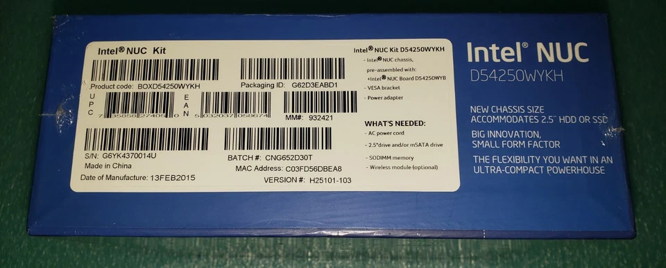 Intel Nuc Kit BOXD54250WYKH Chassis i5-4250U Processor "NO HDD/RAM/WIFI MODULE" - Image 3 of 3