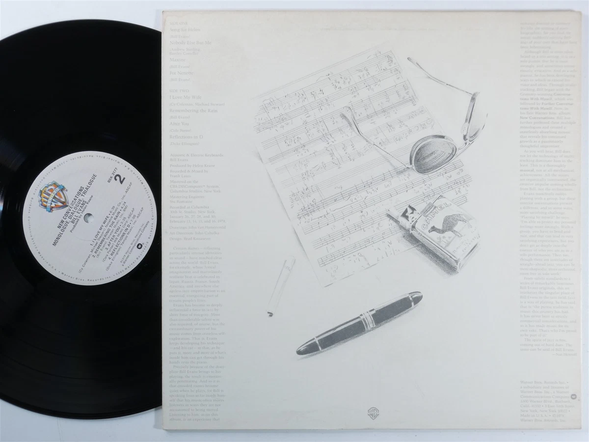 BILL EVANS New Conversations WARNER BROS LP VG++ with insert b
