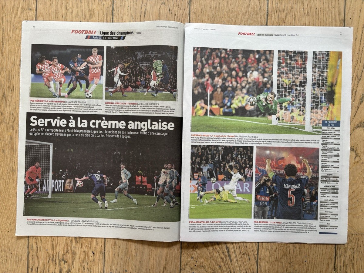JOURNAL L'EQUIPE 01/06/2025 - Ici c'est Paradis - PSG League Champion Finale EUR 15,92 - FR