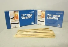 1000 WOOD COFFEE STIRRERS 7.5" STIR WOODEN CRAFT POPSICLE CUPCAKE STICKS