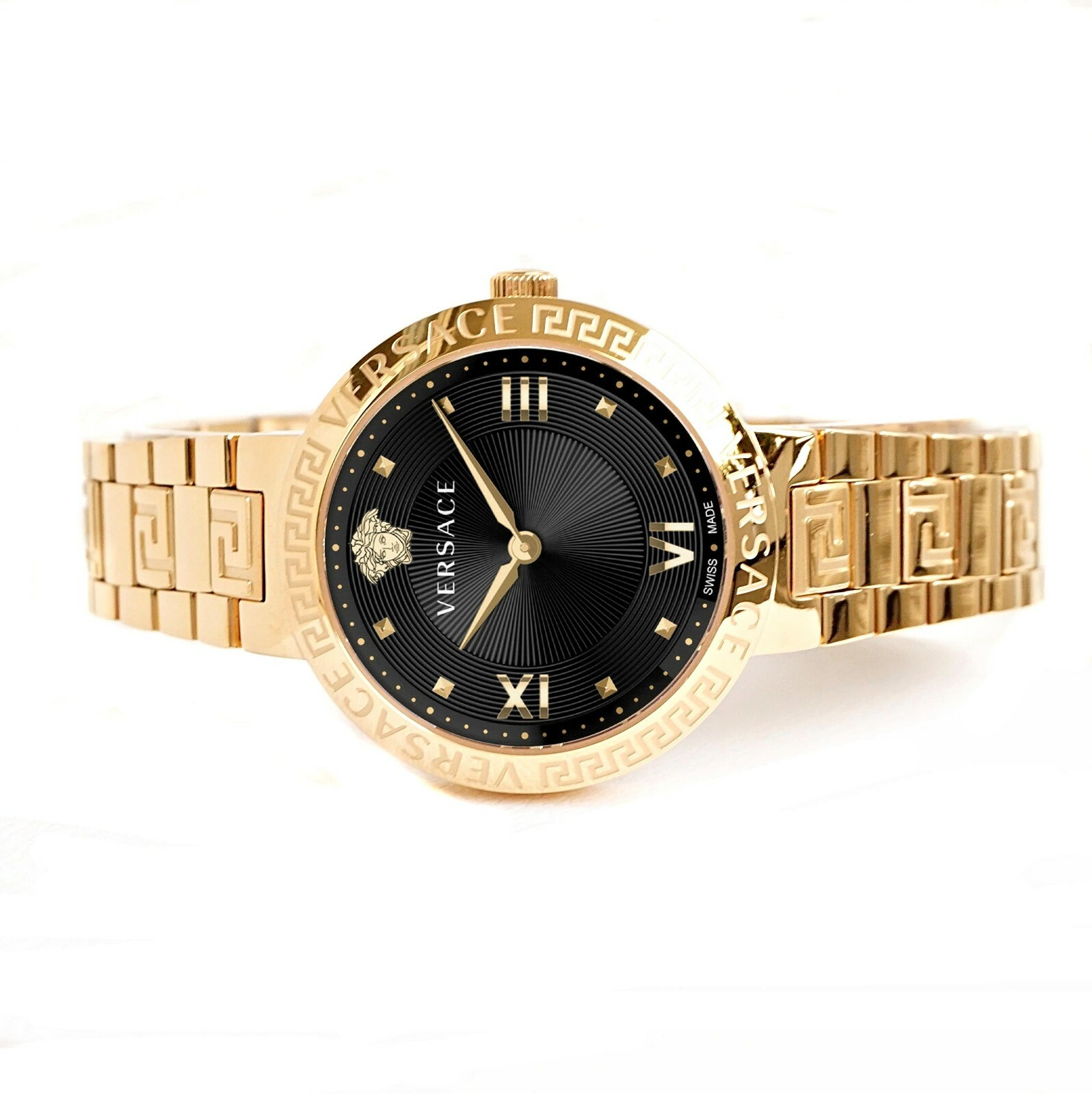 Versace Women's Watch Wrist Watch VE2K00721 Greca Lady IpGold Swiss