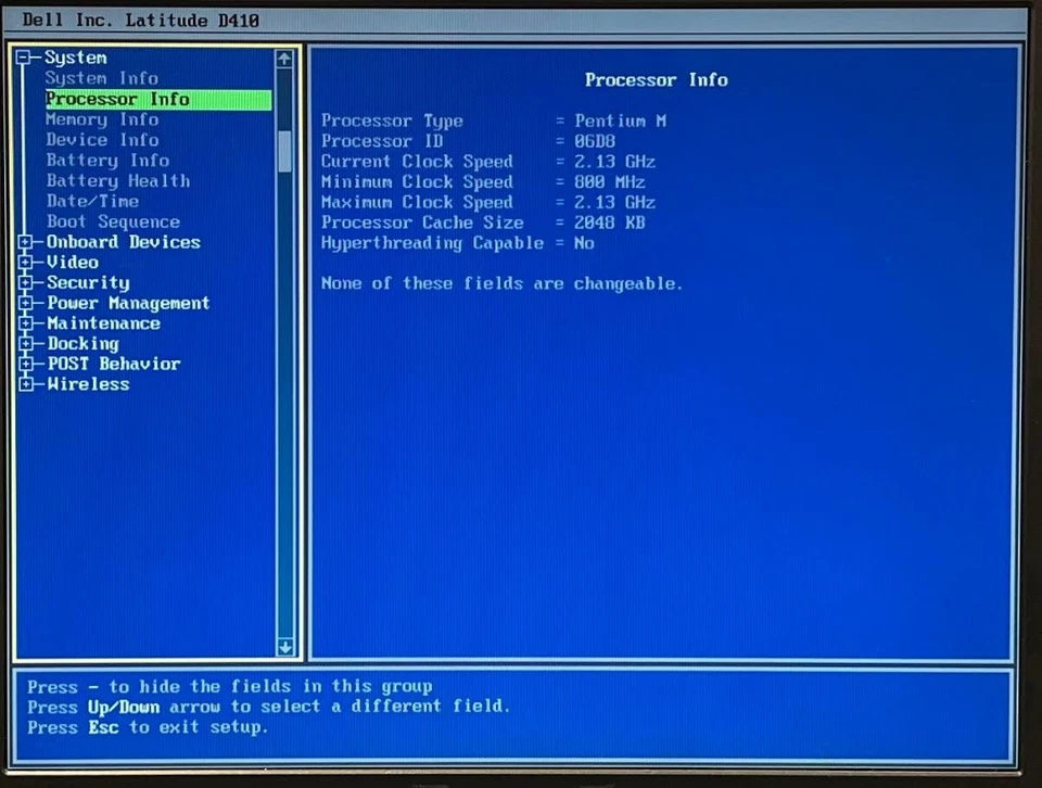 Dell Latitude D410 12.1" Laptop Pentium M 1GB RAM No HDD Boots/Bios No OS H2644 - Image 3 of 4