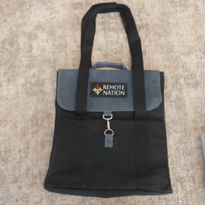 Shoulder Wax Canvas Tote Bag w/ Multiple Pockets and Clipable Flap Closure....