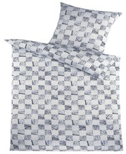 2-od.4-tlg. Seersucker Bettwäsche 155x220 +80x80cm Übergröße, kariert, bügelfrei