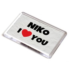 FRIDGE MAGNET - Niko - I Love You - Name Gift