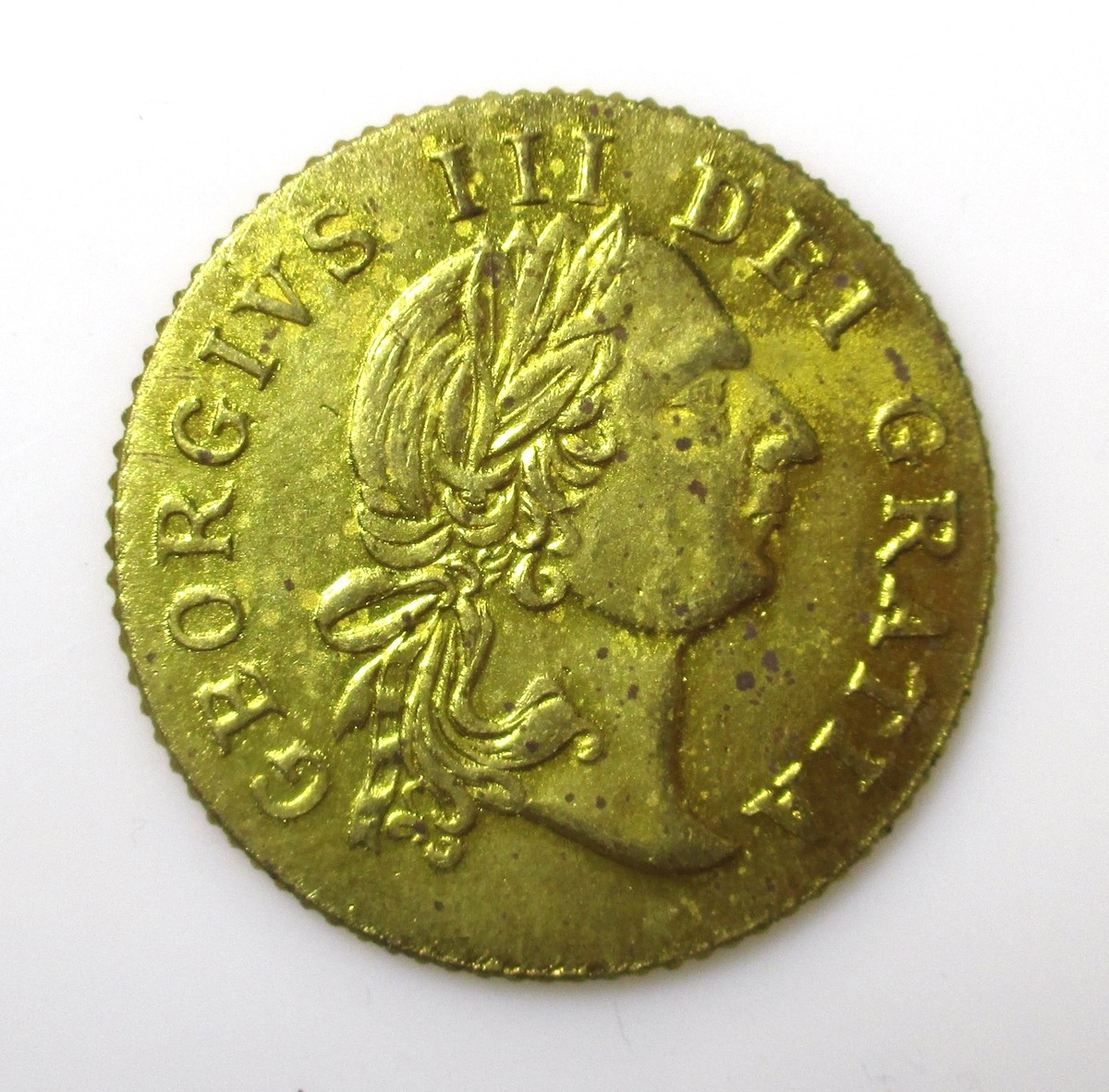 George III Die Gratia gaming token - 1797 - Brass - the Good Old