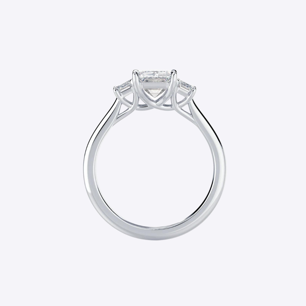 Platinum Solid 950 Ring Lab Created 4.50 Ct Emera… - image 6