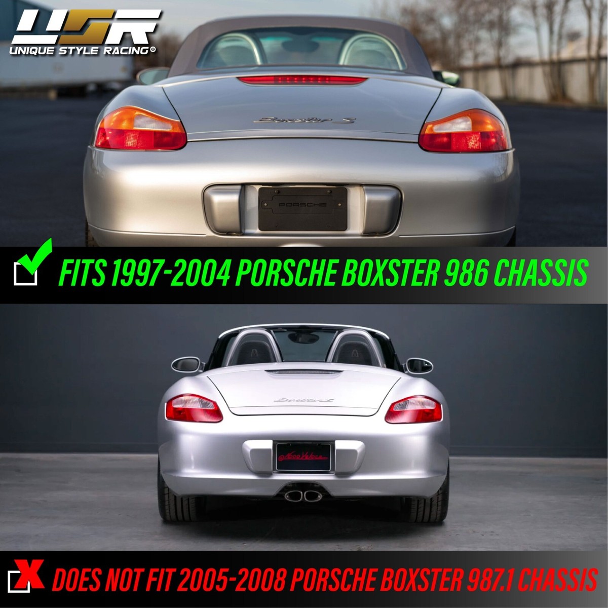 PORSCHE ポルシェ 986 ボクスター　テールランプ DEPO 1997-2004 Porsche Boxster 986 Roadster DEPO Red/Clear LED Tail