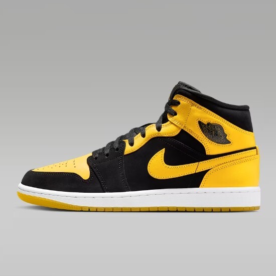 Nike Air Jordan 1 Mid SE Shoes 'Black/Varsity Maze' (HJ6654-071