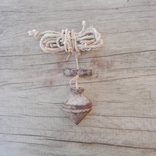 Fantastic vintage iron plumb bob leveling measuring carpenter tool