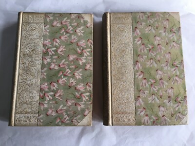 Aurora Leigh and Poems Elizabeth Barrett Browning 2 volumes Stokes publisher
