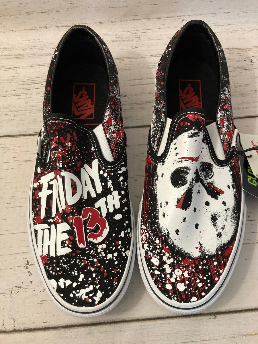 Vans x House of Terror ‘Friday the 13th Jason Voorhees’ Men Size 9 Slip-on Shoes