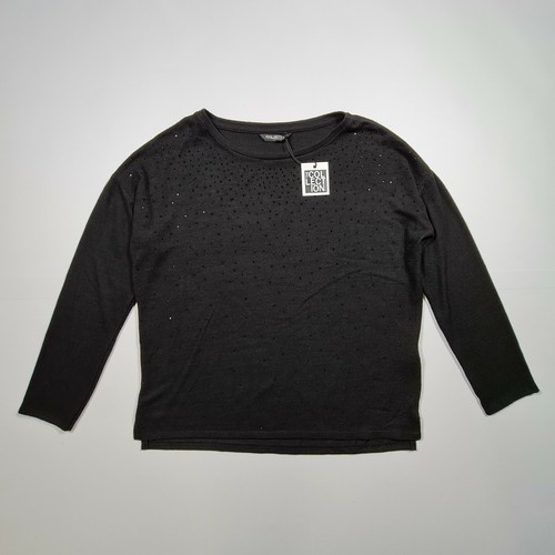Black Sparkle Relaxed Fit Jumper Size 