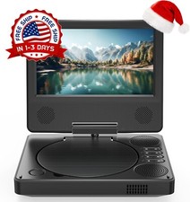 Reproductor de DVD port til de 9,5" con pantalla LCD giratoria de 7,5" en negro