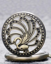 Antique Pocket-Watch Key Wind Pocket Watch with Key Chain  Key Rings Best Gift