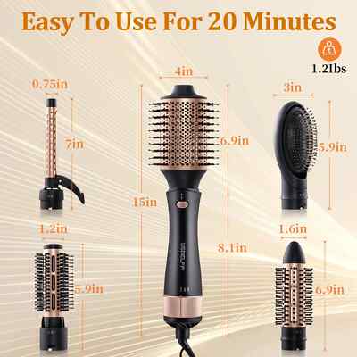 USBELFF Multifunctional Hair Dryer Brush,Blow Dryer Brush in