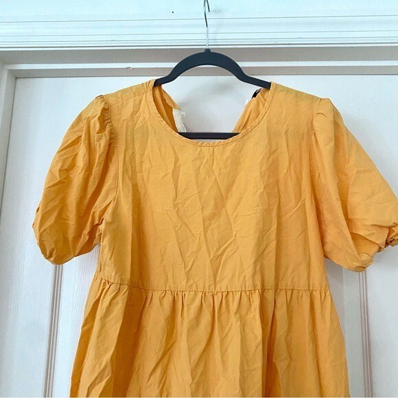 Peter Som Collective Marigold Tiered Midi Dress in Orange Tie Back