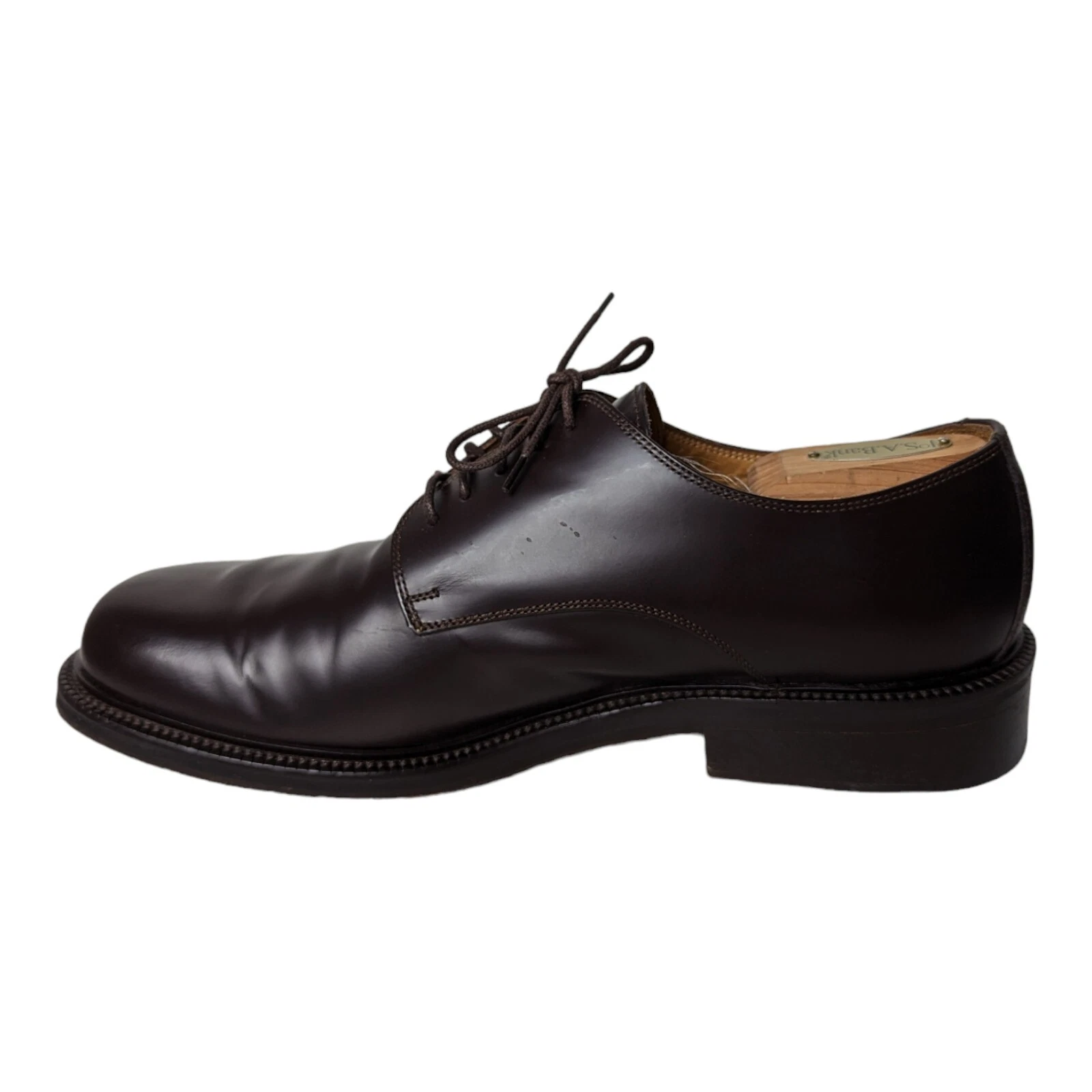Scarpe eleganti Coach Stanley da uomo marroni in pelle taglia 12 D stringate punta rotonda GUC