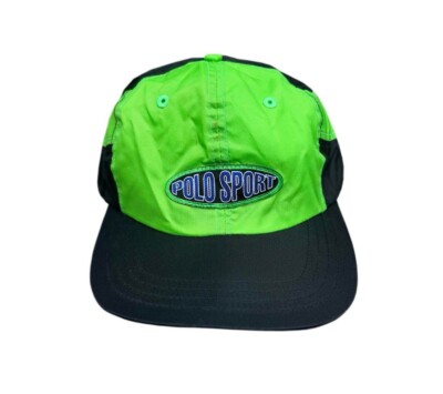 Vintage Polo Sport Ralph Lauren Nylon Strapback Hat Green  display picture 3