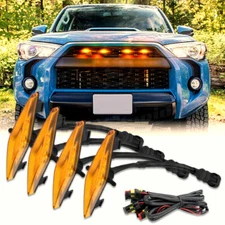 4PCS Raptor Style Amber Grille LED Lights For 2014-2021 Toyota 4Runner