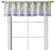 Castle Hill 60" x 14" Nursery Window Valance - Summerland NEW Purple/Green