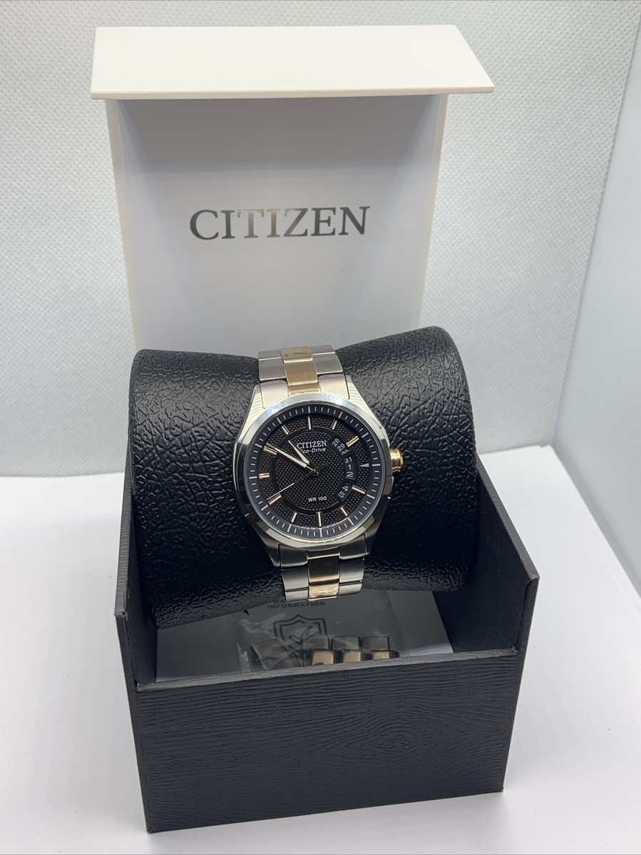 Citizen HTM AW1146-55H Mens Two-Tone Analog Eco-Drive  display picture 3