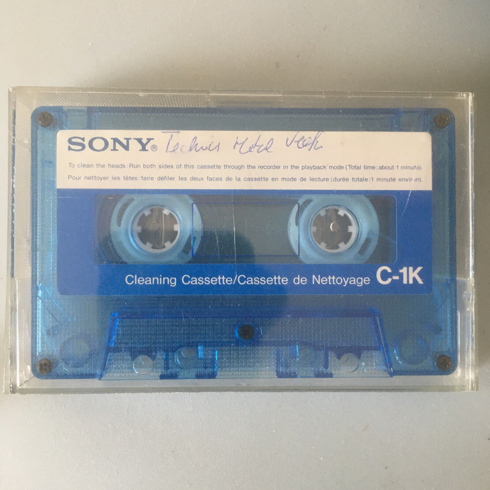 SONY C1K Audio Head Cleaning Cassette Cleaner f/ Tape Player Recorders