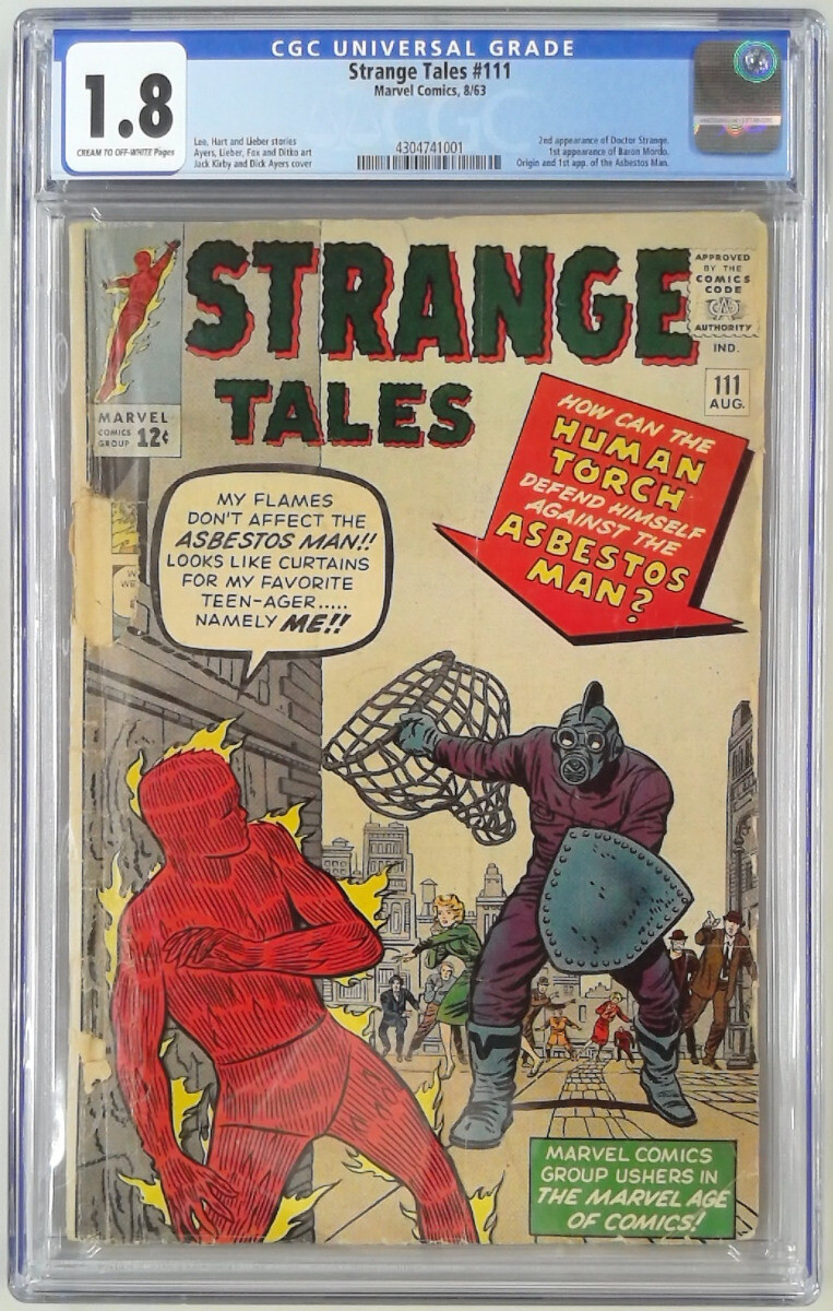 STRANGE TALES 111 (1951) CGC 1.8 2ND APP DR STRANGE 1ST APP BARON MORDO (SLAB...