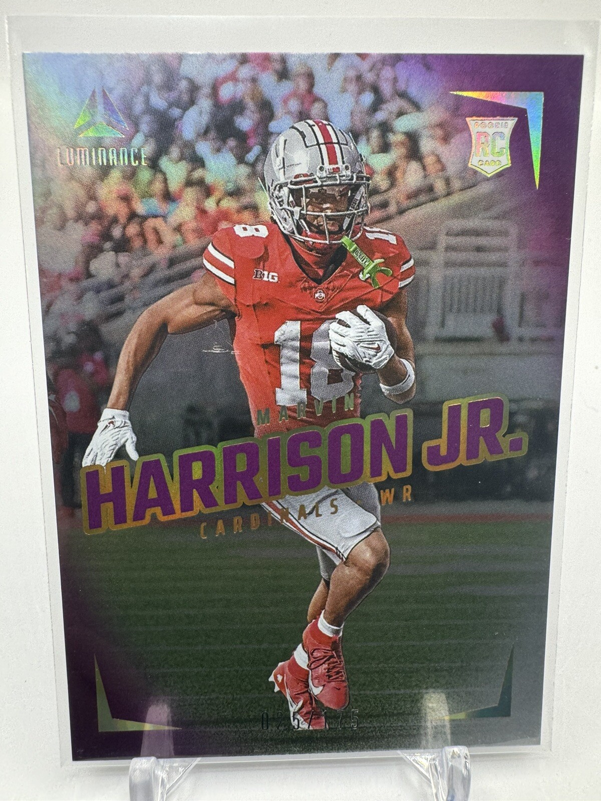 2024 Luminance Marvin Harrison Jr. Purple Rookie Card RC 025/175 #104 Cardinals