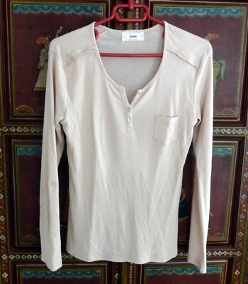 Tee-shirt Manches Longues Etam - Couleur Beige, Taille L (ou XL) - Occasion Très Bon état