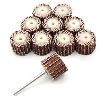 HOBBYPOWER24 10x Schleiffächer 12x12 Fächerschleifer 80 für Dremel Proxxon Schleifer Zubehör