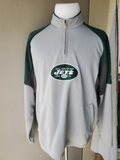 New York Jets Reebok Sweatshirt Mens Large Green Gray NFL Football 90s Sports