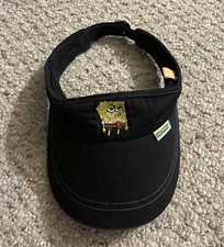 Vintage 2002 Spongebob Squarepants Kids Black Strap-back Hat Cap Visor