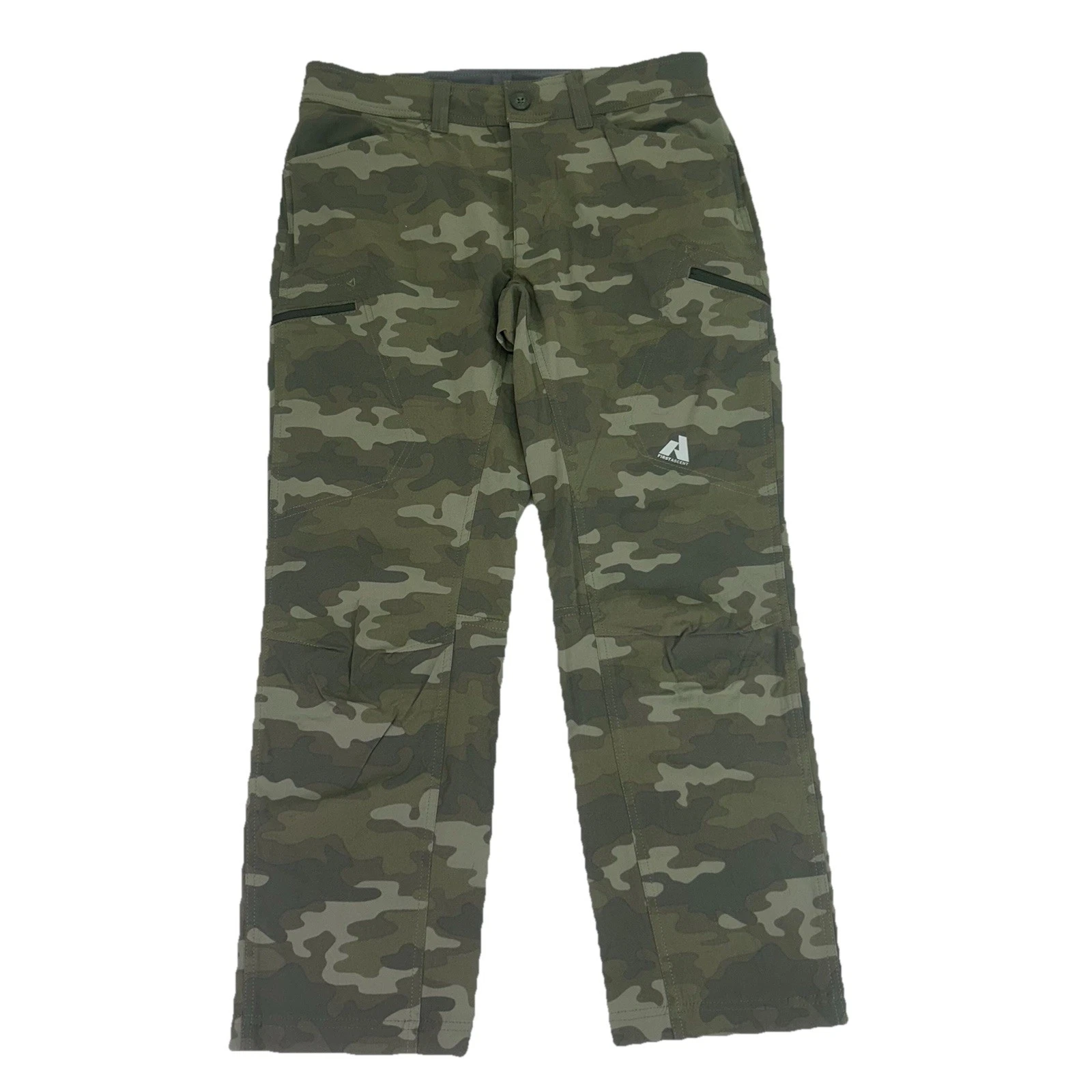 Eddie Bauer First Ascent Pants Mens 33x27 Green Camo Hiking Cargo Gorpcore